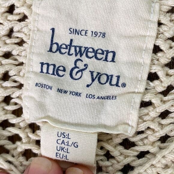 Between You and & Me cable knit soft fisherman style sweater Sz L - Picture 5 of 6